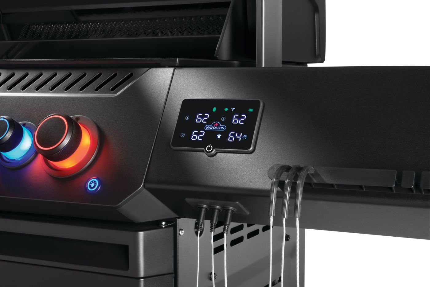 Phantom Prestige 500 Connected RSIB Grill | Matt Black Smart BBQ | Cast Stainless Steel Grids | Infrared Side Burner | Napoleon Grill UK | Caterbitz