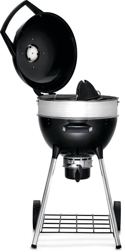 Professional 18 Charcoal Kettle | Cast Iron WAVE™ Grids | Rotisserie Ready | Vortex Heat Management | Porcelain Steel Body | Outdoor Charcoal Grill UK | Caterbitz