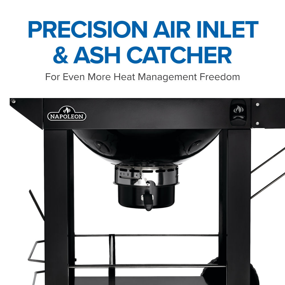 Professional 22 Charcoal Cart | Cast Iron WAVE™ Grids | Rotisserie Ready | Vortex Heat Management | Outdoor Charcoal Grill UK | Caterbitz