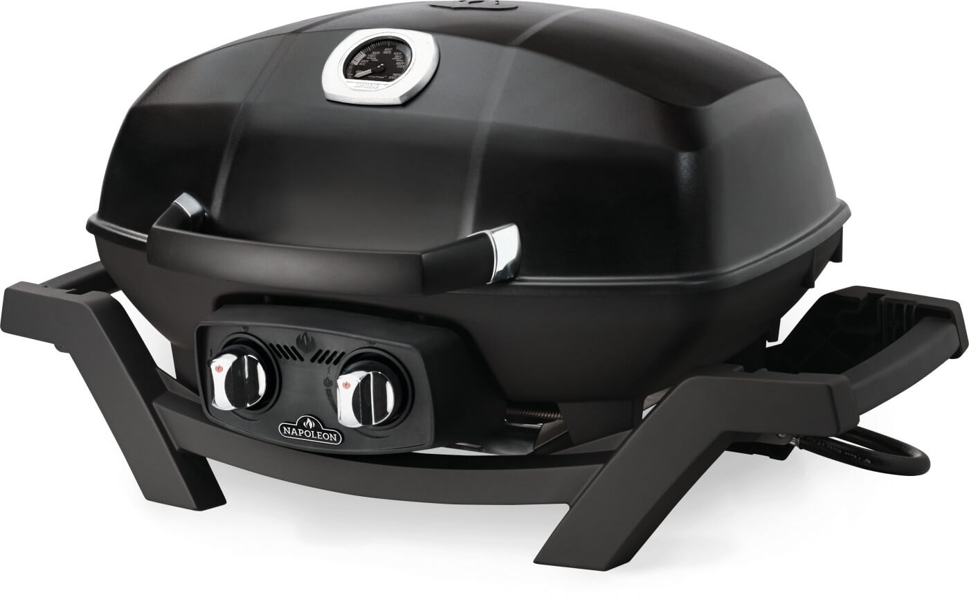TravelQ PRO285 | Portable Gas Grill | 2 Burners | Cast Iron WAVE Grids | Cast Aluminum Lid | Caterbitz UK