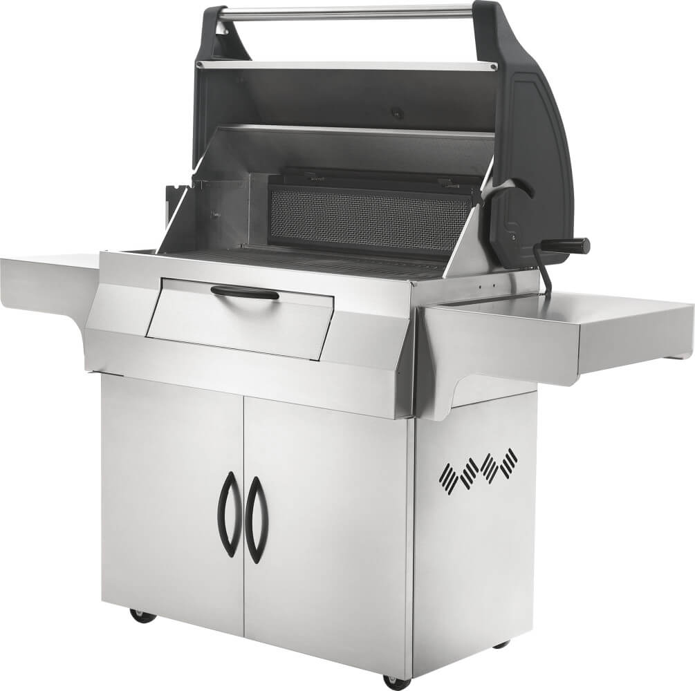 Professional 605 Charcoal Cart | Stainless Steel Charcoal Grill | WAVE™ Cooking Grids | Rotisserie Burner | Outdoor BBQ UK | Caterbitz