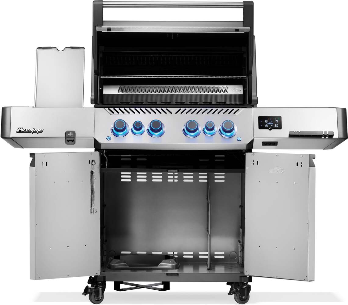Prestige 500 Connected RSIB Gas Grill | Stainless Steel Smart BBQ | Infrared Side Burner | Infrared Rear Burner | Napoleon Grill UK | Caterbitz