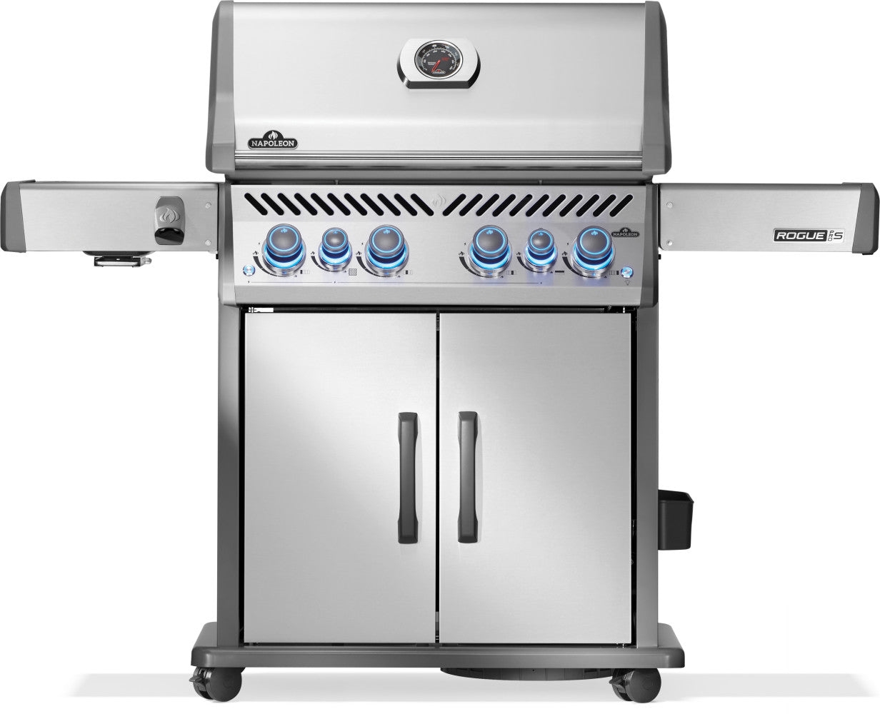 Rogue PRO-S 525 RSIB Gas Grill | Stainless Steel BBQ | Infrared Side Burner | Infrared Rear Burner | WAVE Cooking Grids | Caterbitz UK