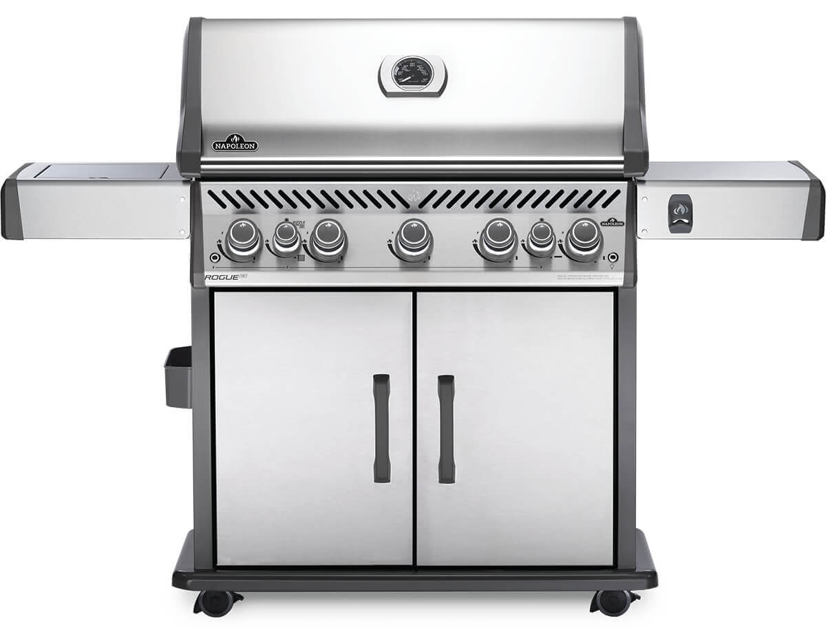 Rogue SE 625 RSIB Gas Grill | Stainless Steel BBQ | 5 Burners | Infrared SIZZLE ZONE | Rear Rotisserie Burner | WAVE Grids | Caterbitz UK