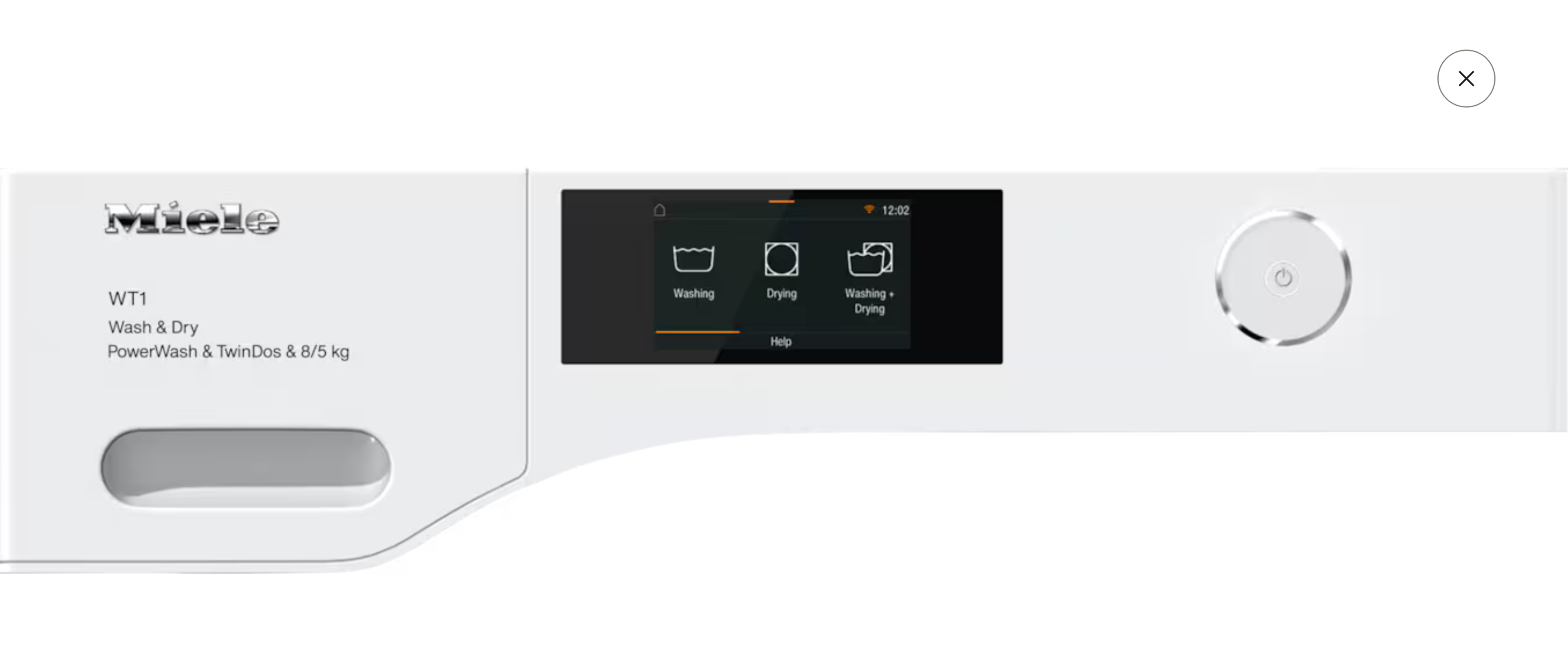 Miele WT1 washer-dryer: Diamond WTR860WPM PWash&TDos 8/5kg Lotus white
