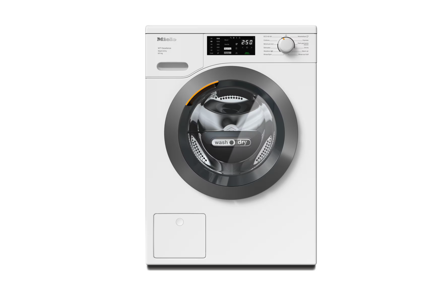 Miele WT1 washer-dryer: Gold WTD165 WPM 8/5kg Lotus white