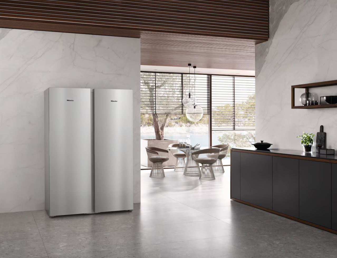 Miele Freestanding Refrigerator Silver & White KS 4383 DD