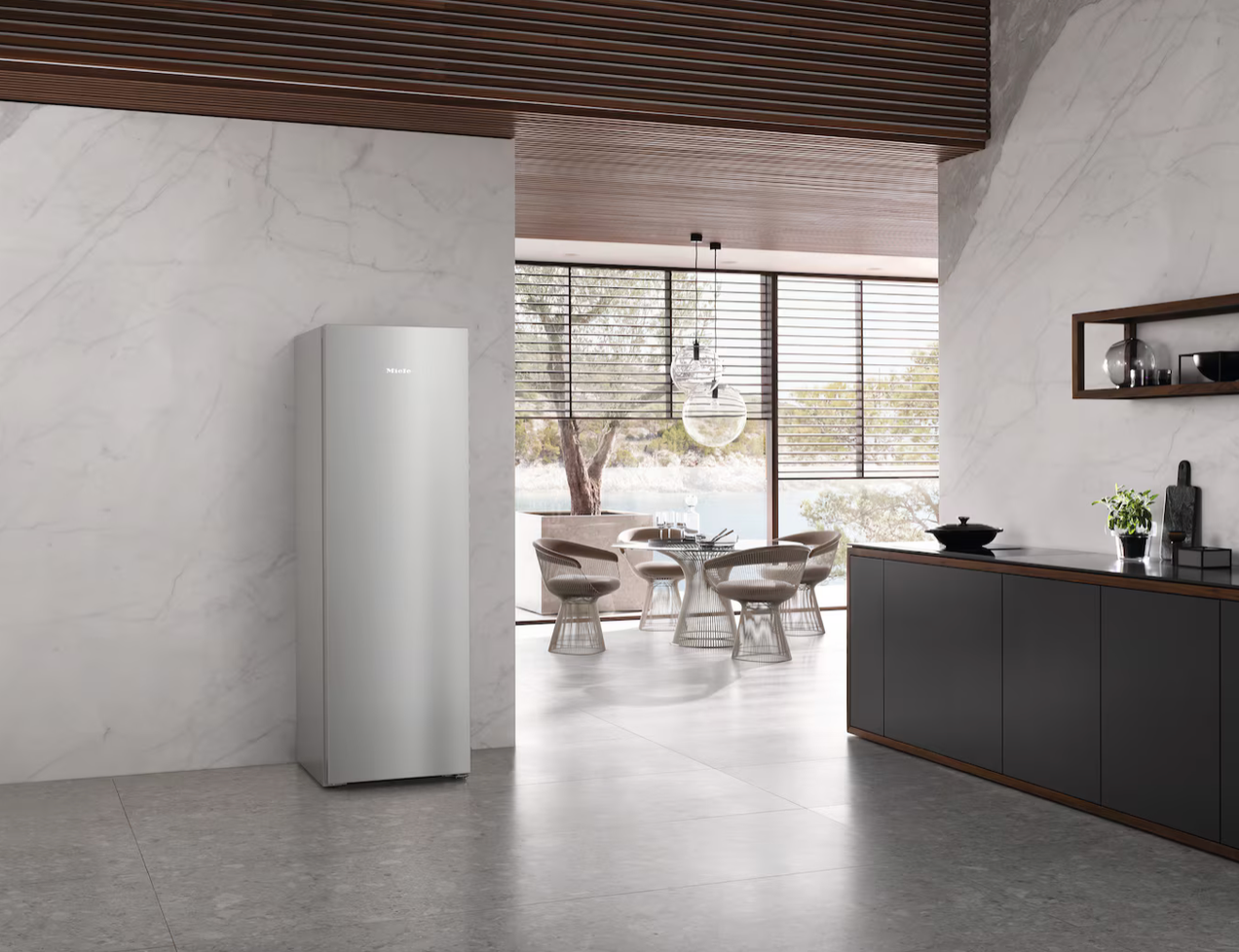 Miele Freestanding Refrigerator Silver & White KS 4383 DD