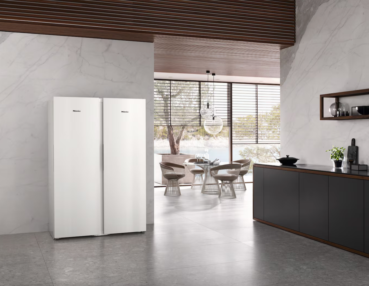 Miele Freestanding Refrigerator Silver & White KS 4383 DD