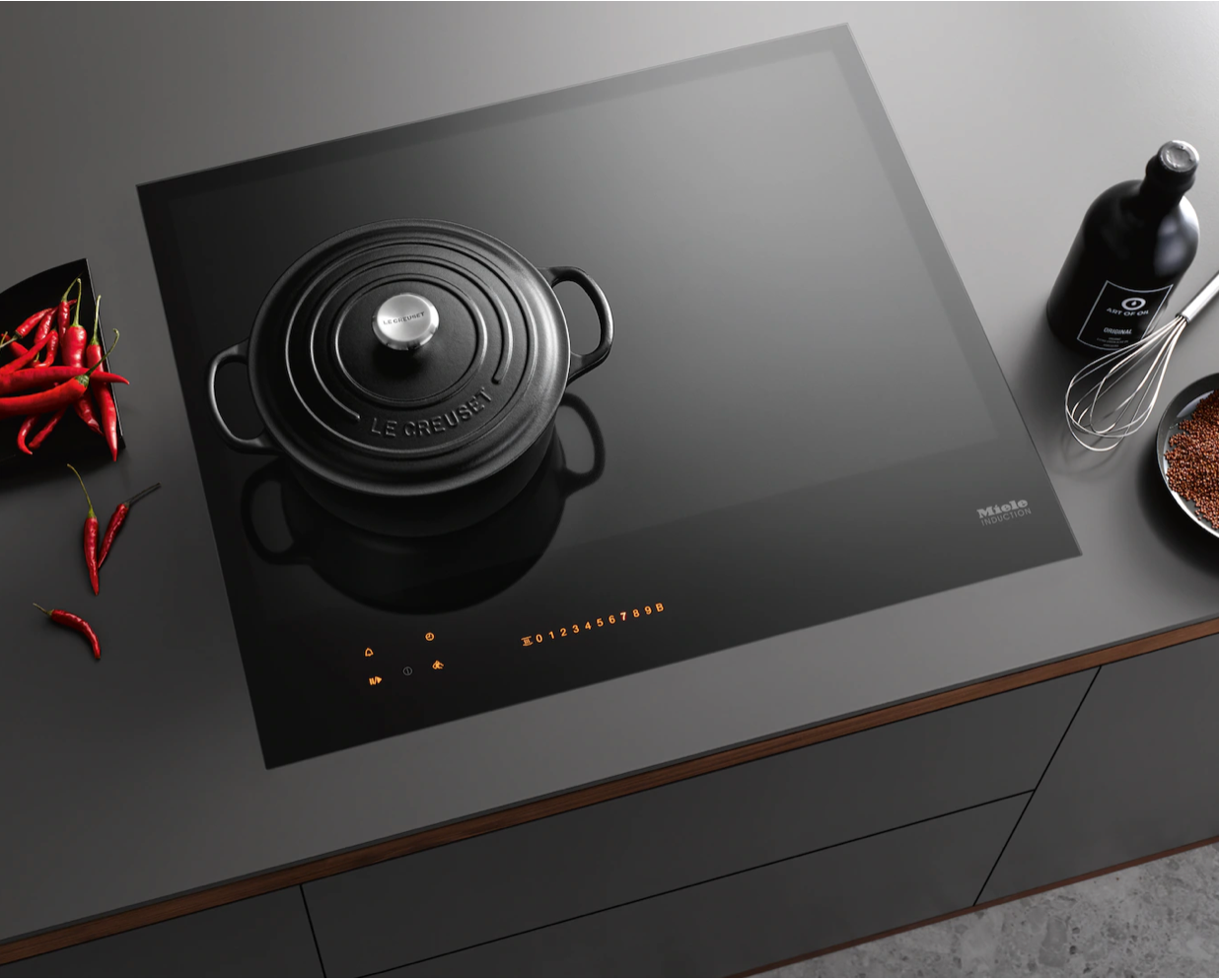 Miele Induction hob with onset controls Platinum KM 7667 FL