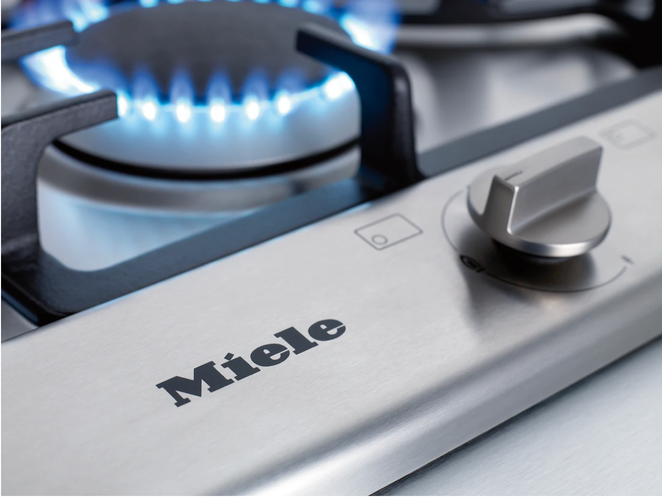 Miele Gas hob Silver KM 2010 Stainless steel