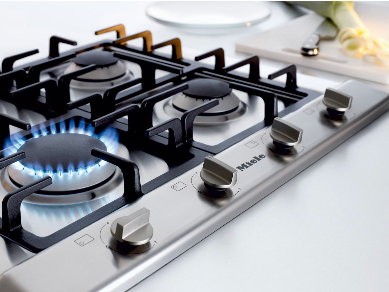 Miele Gas hob Silver KM 2010 Stainless steel