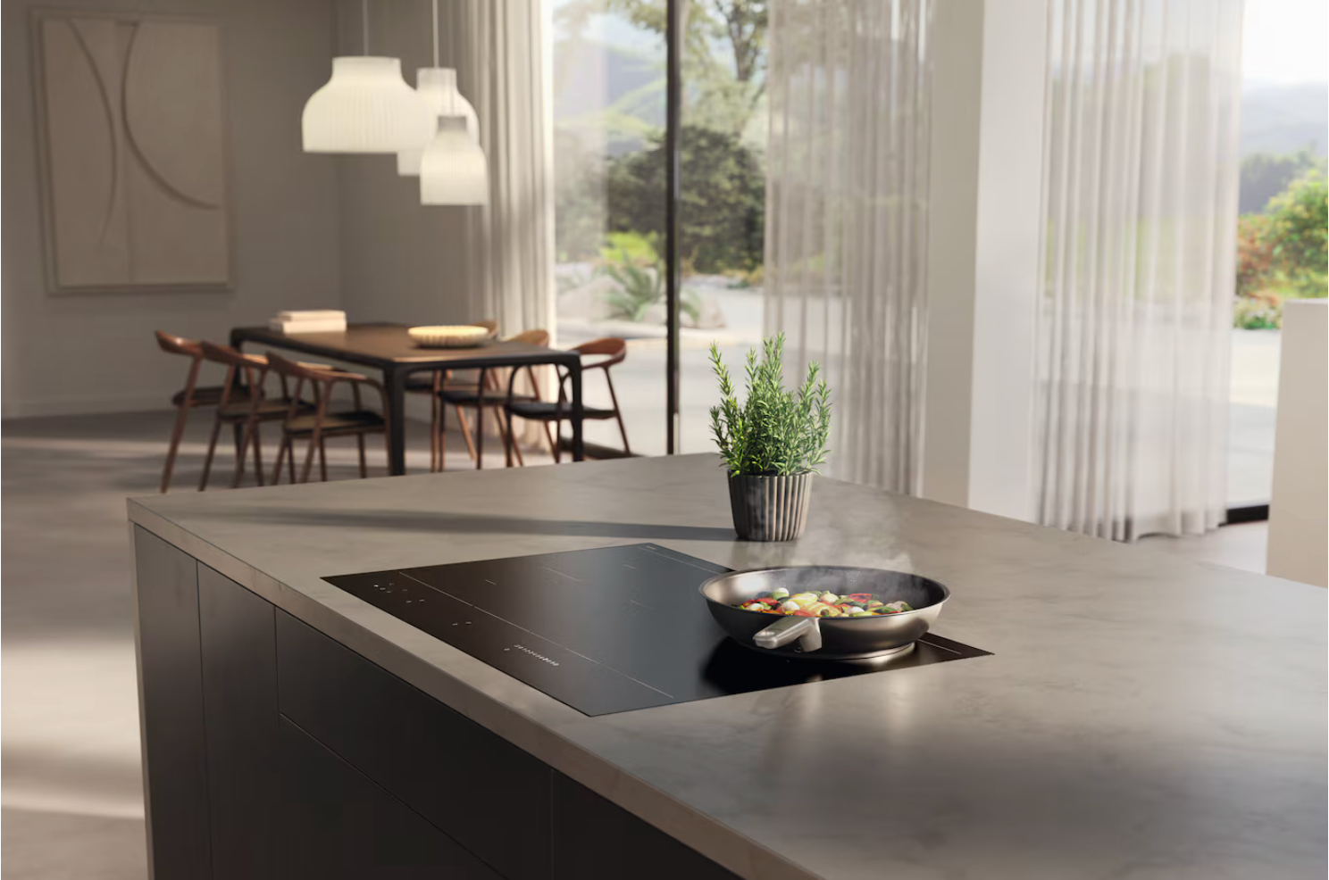 Miele Induction hob with onset controls Gold KM 7576-2 FL MattFinish