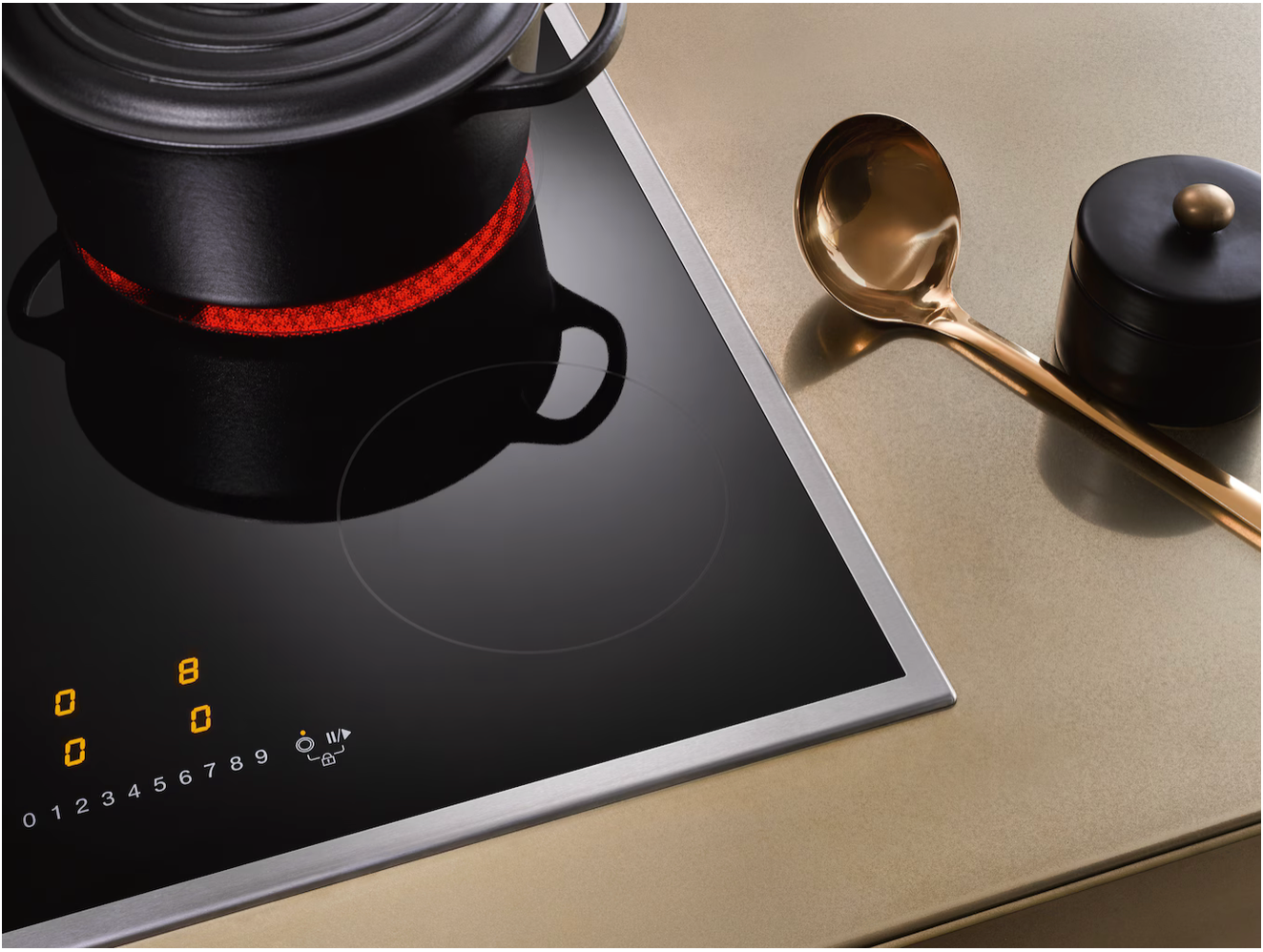 Miele Electric hob with onset controls Silver KM 6520 FR Stainless steel