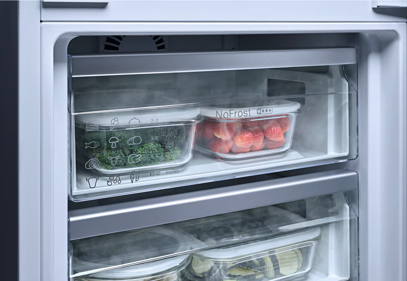 Miele Built-in fridge-freezer, 178 cm niche height Silver KDN 7724 E Active