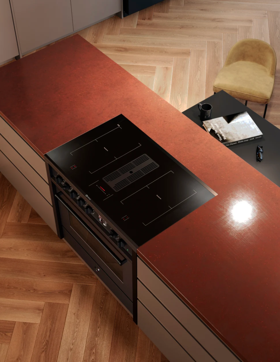 Steel Cucine Enfasi 90 Mistral Induction Range Cooker All Black - EQ9F-4FIKW NF