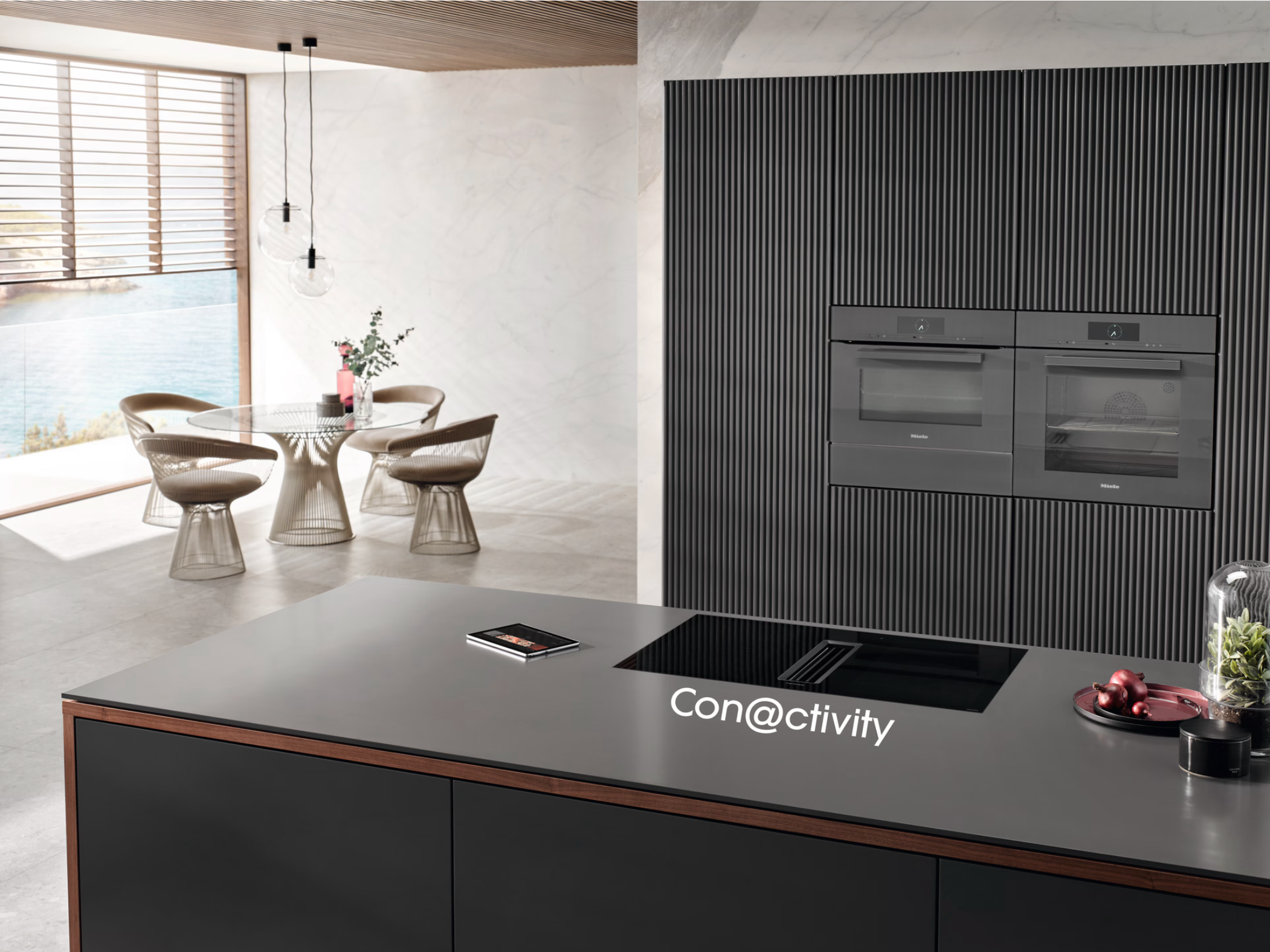 Miele Induction hob with vapour extraction - KMDA 7676-1 FL BlackPerfection