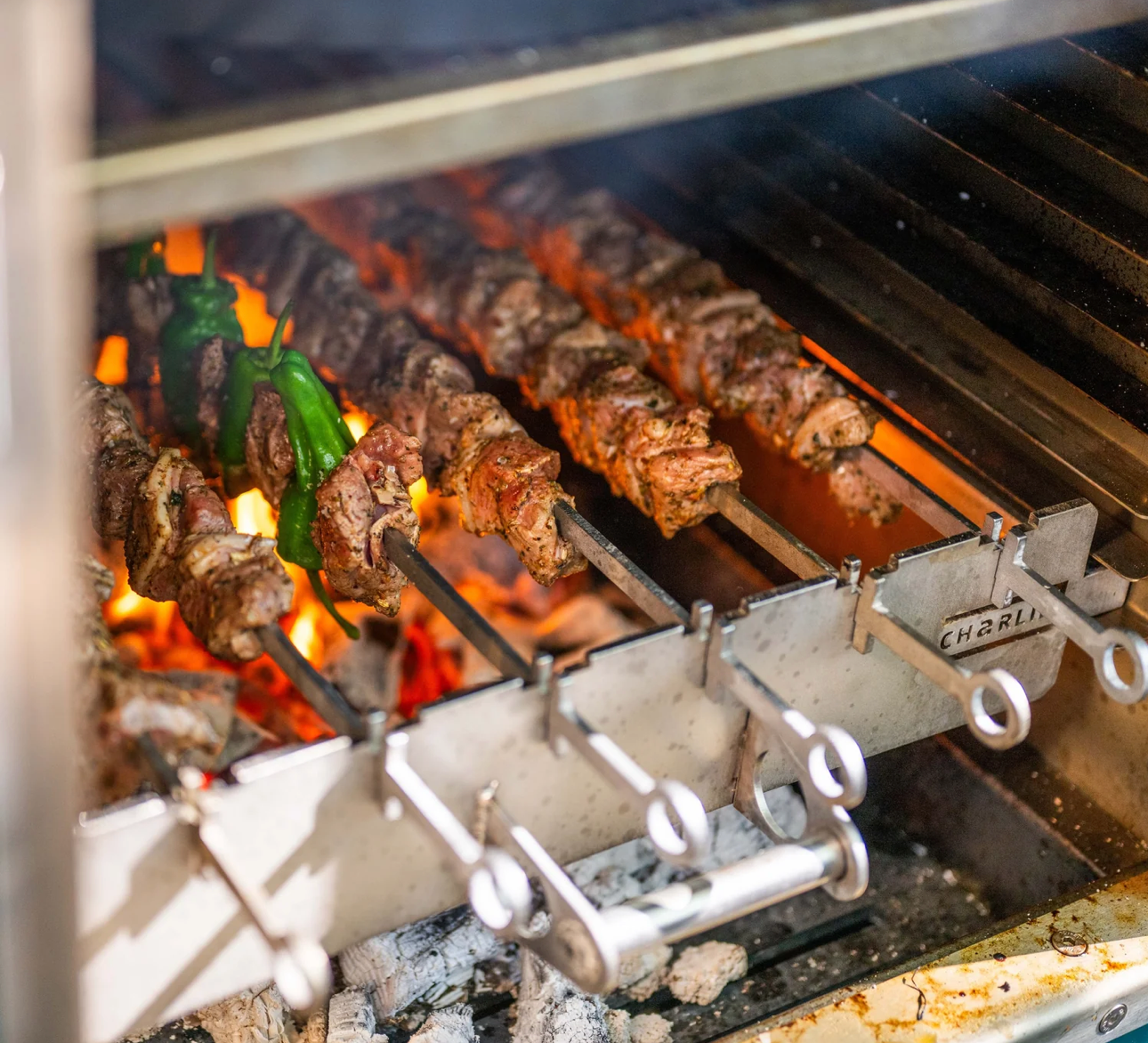 Charlie Oven Turkish-Style Kebab Rack with Two Skewer Sets