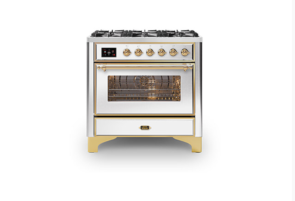 ILVE Majestic Milano 90cm Single 6 Burner Oven Dual Fuel - M096DNE3