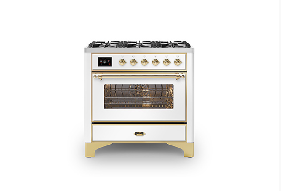 ILVE Majestic Milano 90cm Single 6 Burner Oven Dual Fuel - M096DNE3