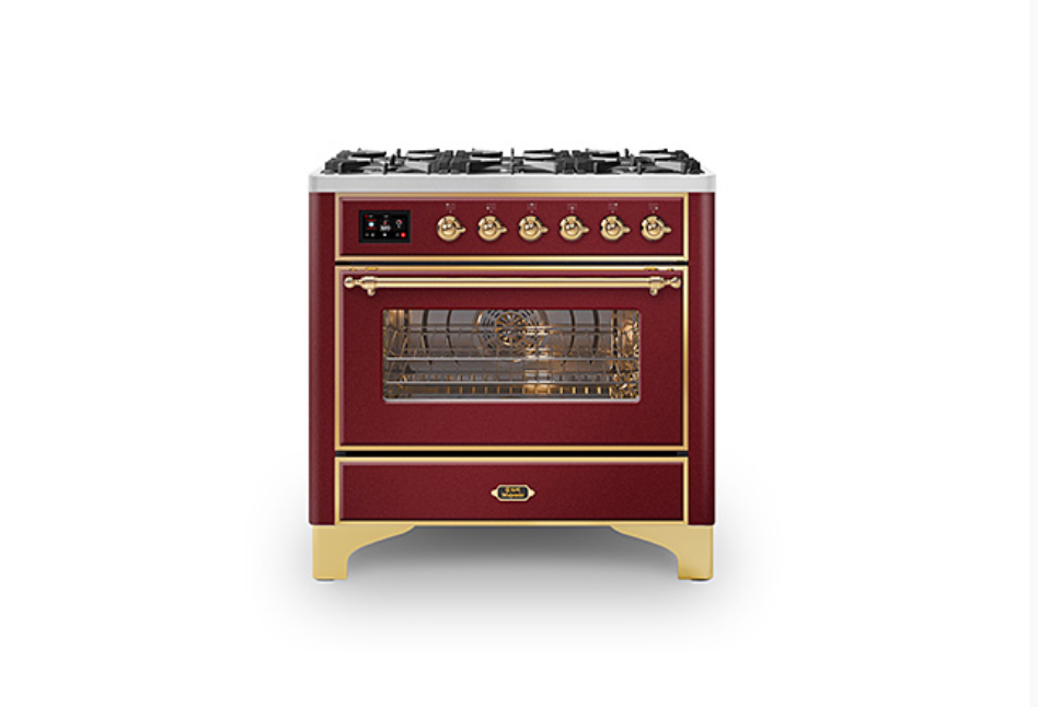 ILVE Majestic Milano 90cm Single 6 Burner Oven Dual Fuel - M096DNE3