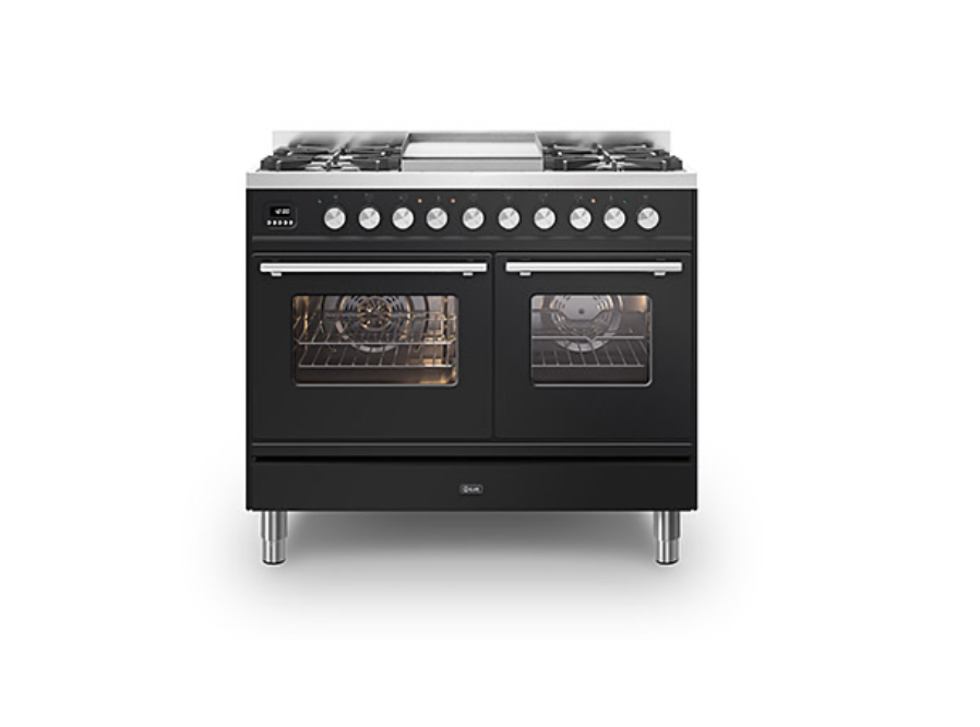 ILVE Roma 100cm Fry Top Double Dual Fuel Range Cooker - PD10FWE3
