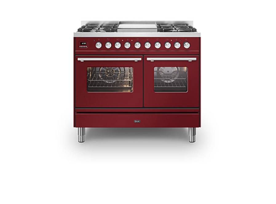 ILVE Roma 100cm Fry Top Double Dual Fuel Range Cooker - PD10FWE3