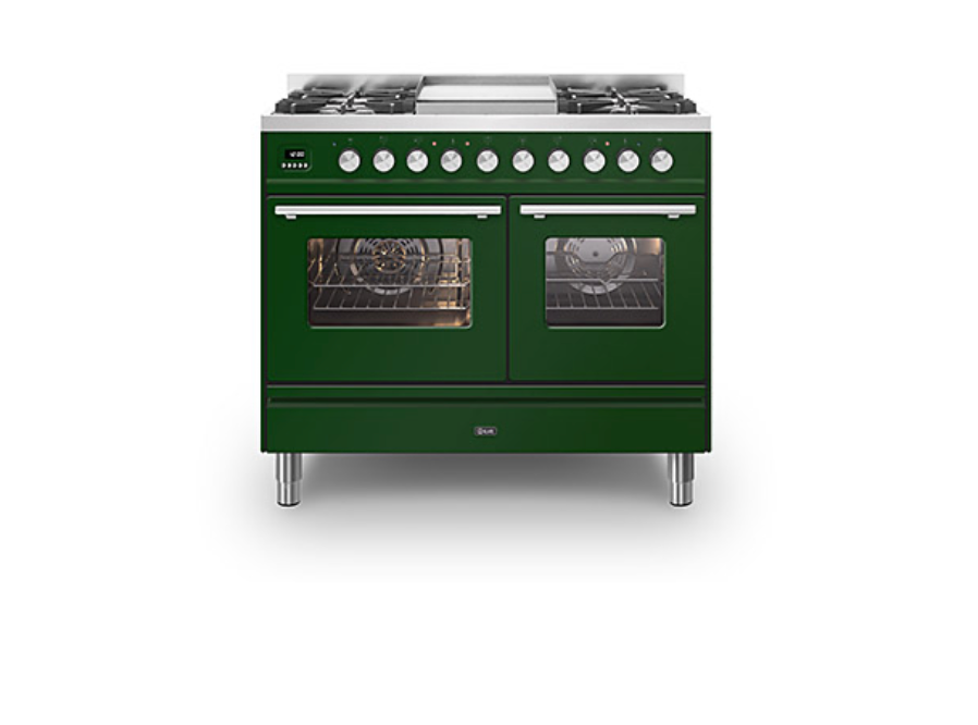 ILVE Roma 100cm Fry Top Double Dual Fuel Range Cooker - PD10FWE3