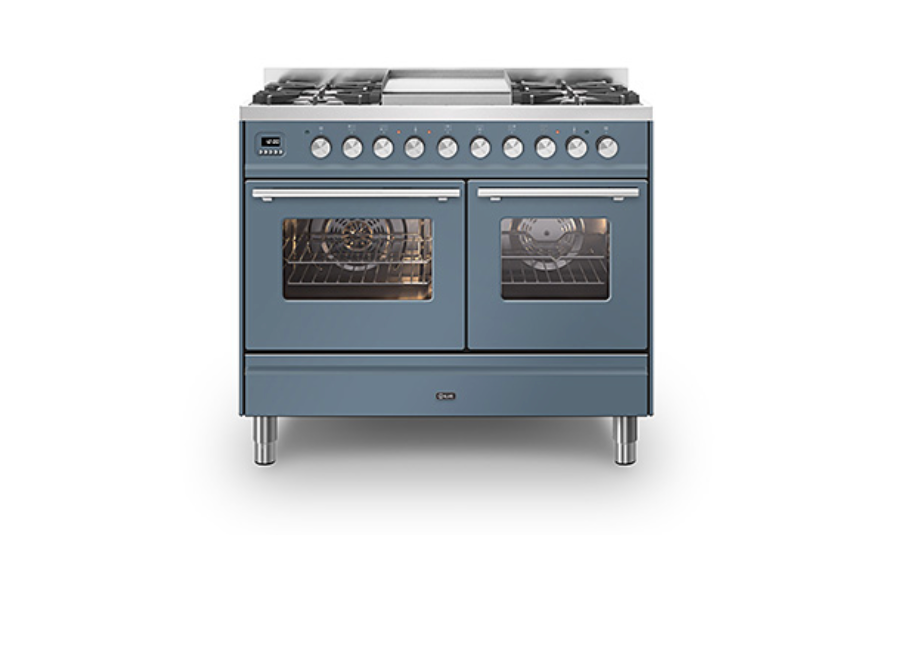 ILVE Roma 100cm Fry Top Double Dual Fuel Range Cooker - PD10FWE3