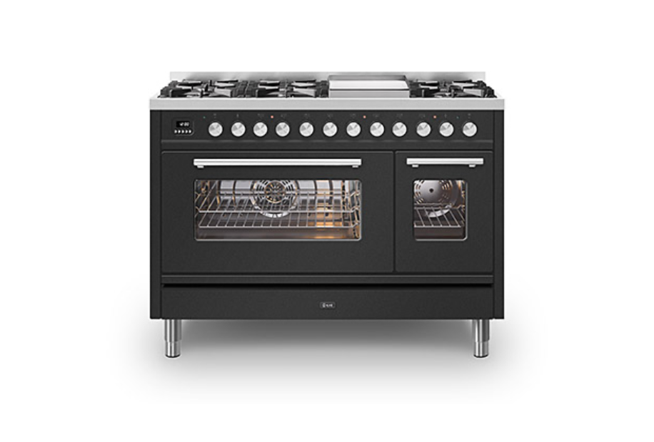 Ilve Roma 120 Fry-Top Dual Fuel Range Cooker - P12FWE3