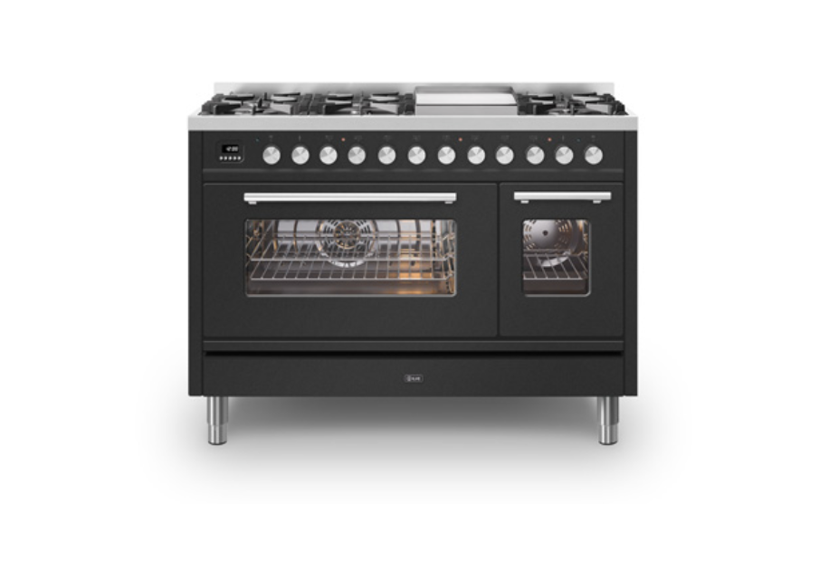 Ilve Roma 120 Fry-Top Dual Fuel Range Cooker - P12FWE3