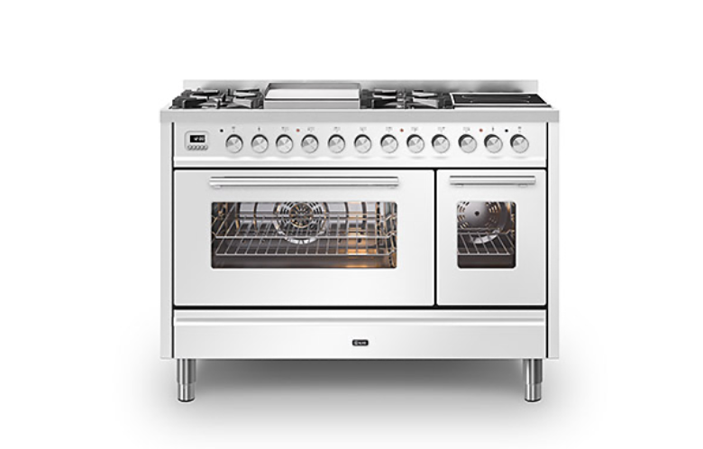 ILVE Roma 120 Fry-Top + 2-Zone Induction Range Cooker