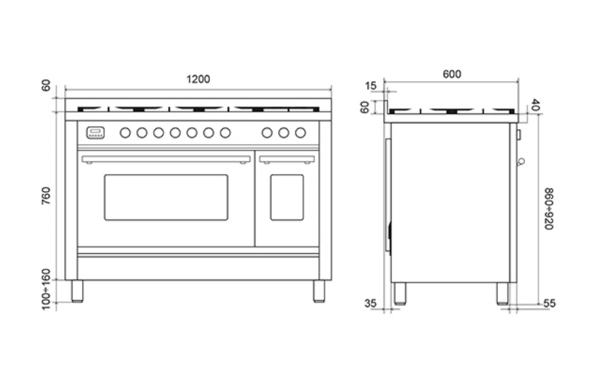 ILVE Roma 120 Induction Range Cooker