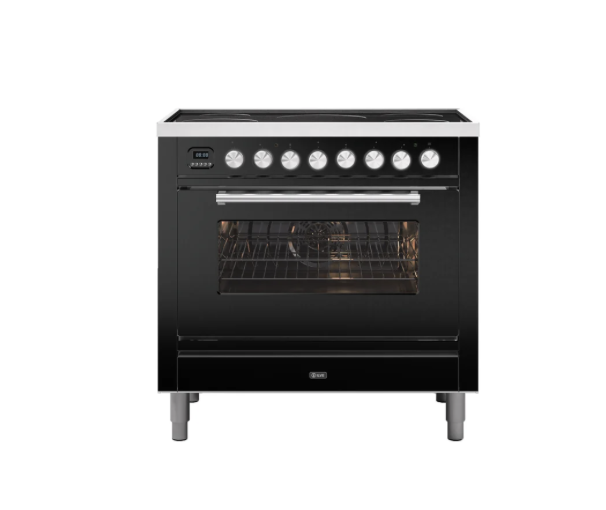 ILVE 90cm Roma Induction Single Oven Electric Range Cooker - PI096WE3
