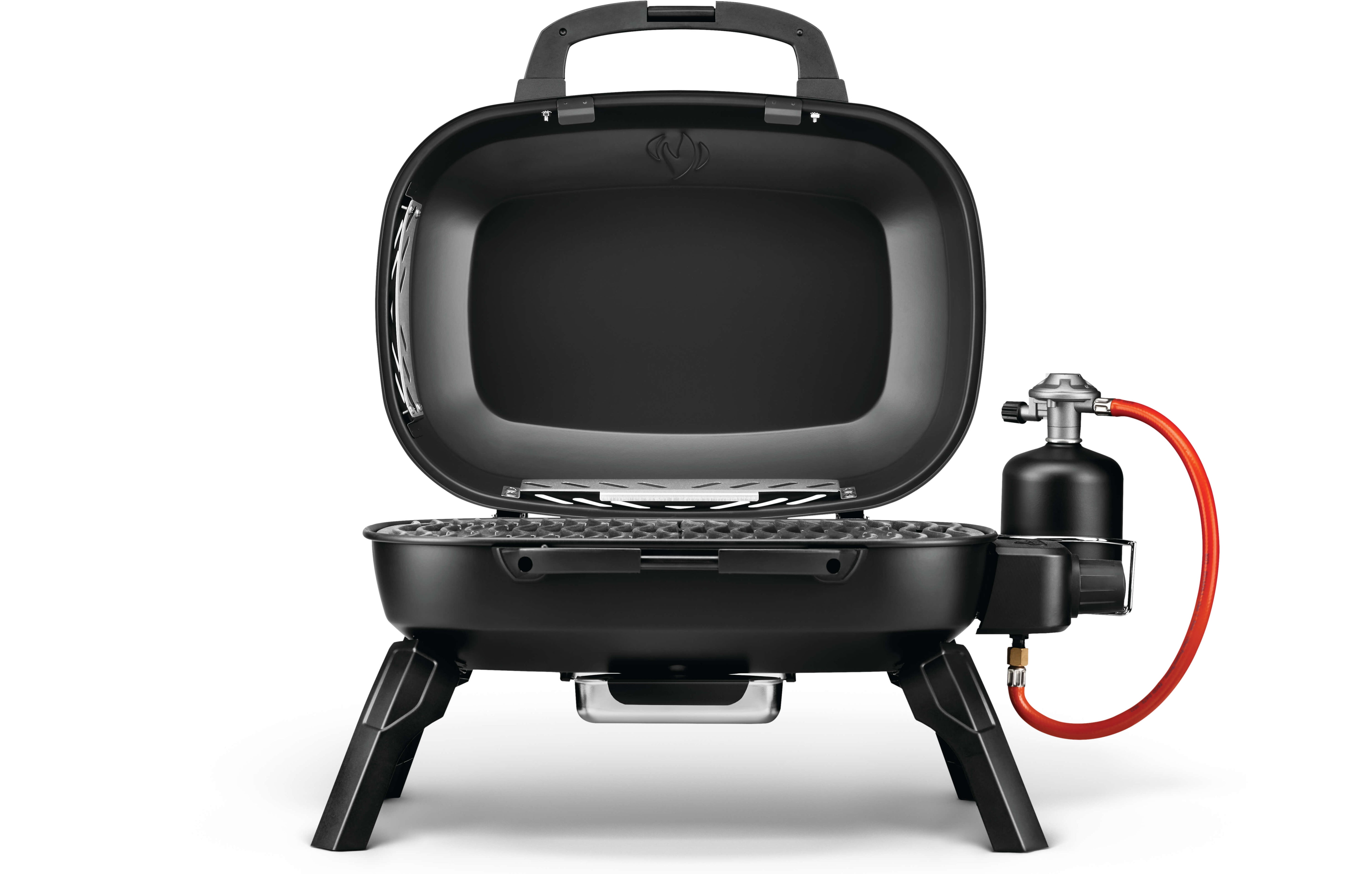 Napoleon TravelQ 240 Portable Gas Grill with Folding Legs and Cast Iron Grids