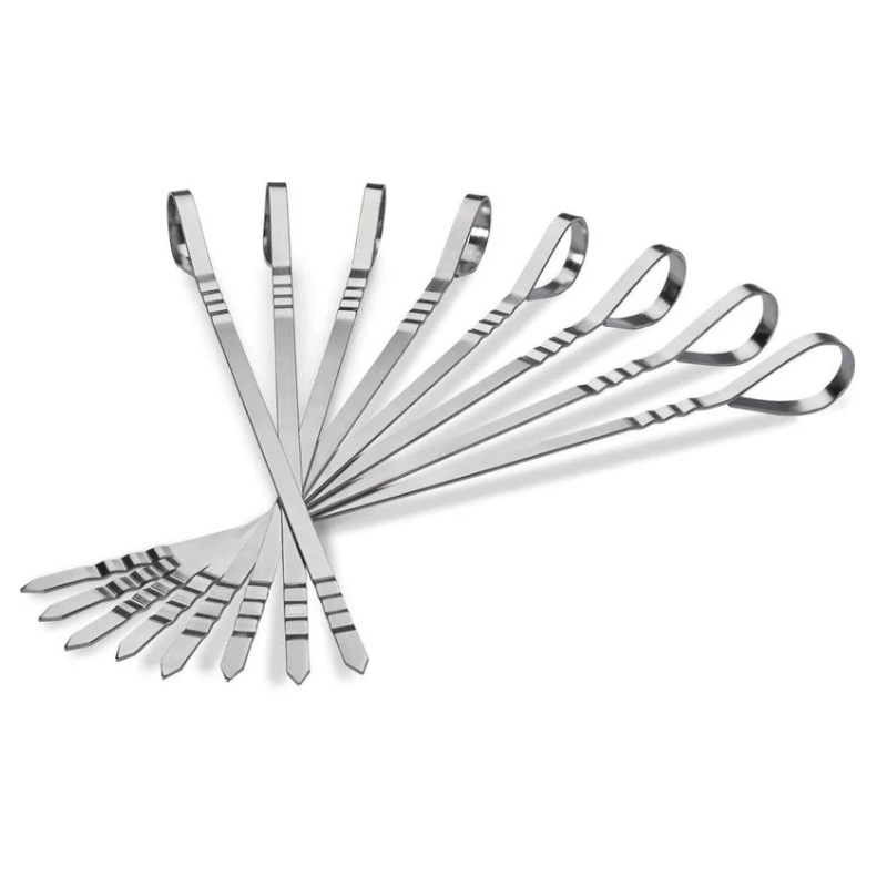 Eight Stainless Steel Multifunctional Skewers - 70015