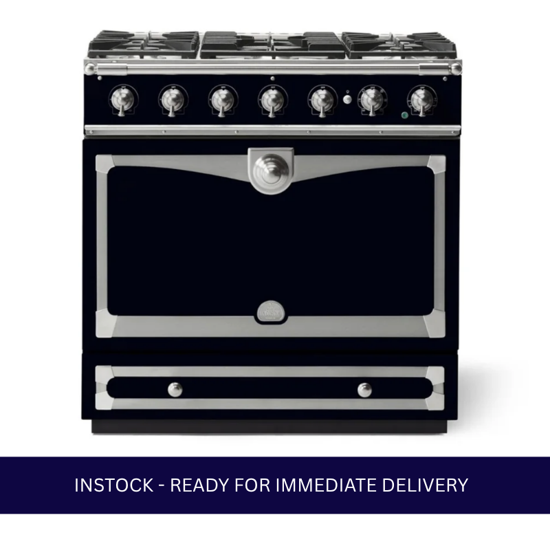 La Cornue Cornufé 90 Albertine Dual Fuel Range Cooker - Black Gloss