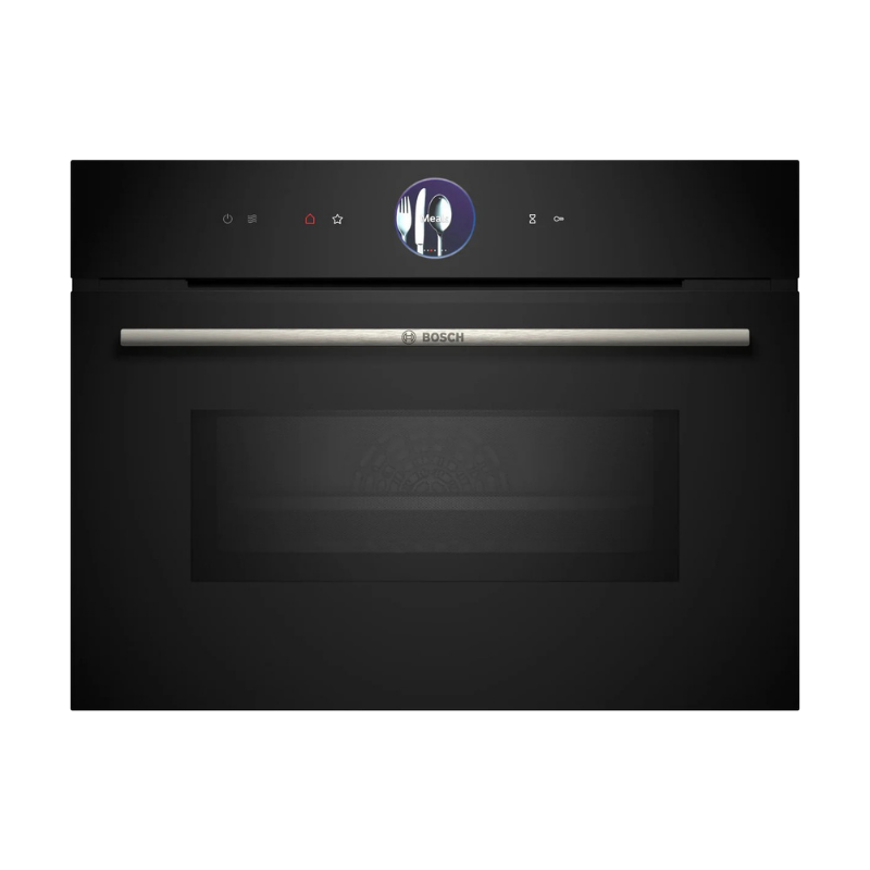 Bosch Series 8 Built-in compact oven with microwave function 60 x 45 cm Black - CMG7361B1B