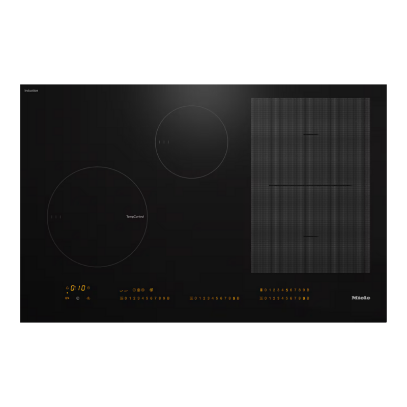 Miele Induction hob with onset controls Platinum KM 7679 FL Black