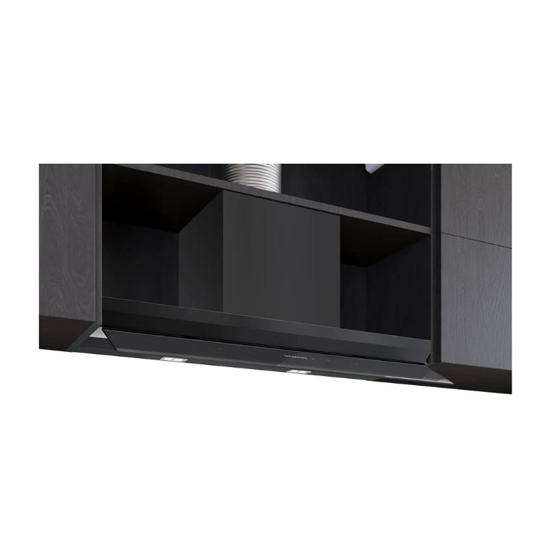 Siemens iQ700 Integrated Design Hood 90 cm clear glass black printed, Matt black - LJ98BET60B