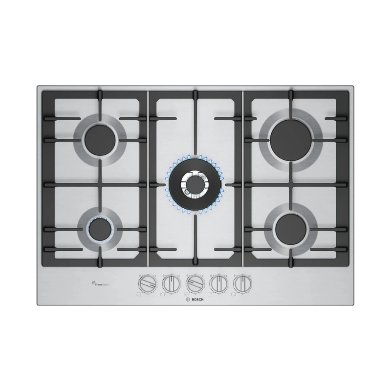 Bosch Series 6 Gas hob 75 cm Stainless steel - PCQ7A5I90