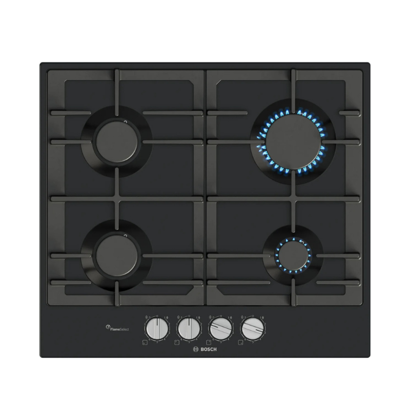 Bosch Series 6 Gas hob 60 cm Enamel, Black - PCP6A6I90