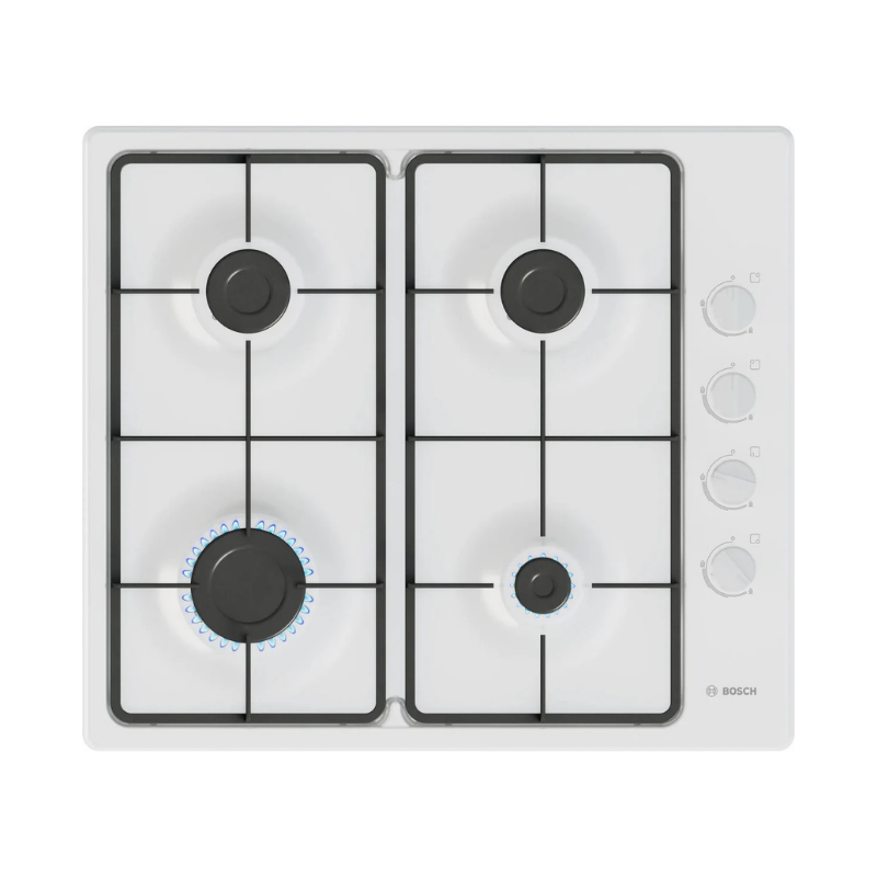 Bosch Series 2 Gas hob 60 cm Enamel, White - PBP6B2K60