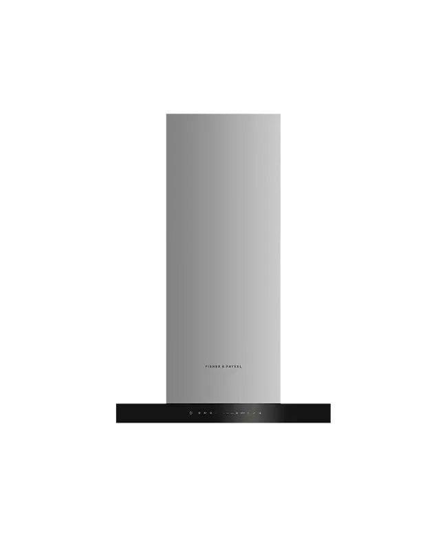 Fisher & Paykel Series 7 HC60BCXB4 600mm Wide Chimney Hood, WiFi, Compatible with SmartHQ App - Stainless Steel / Black Glass