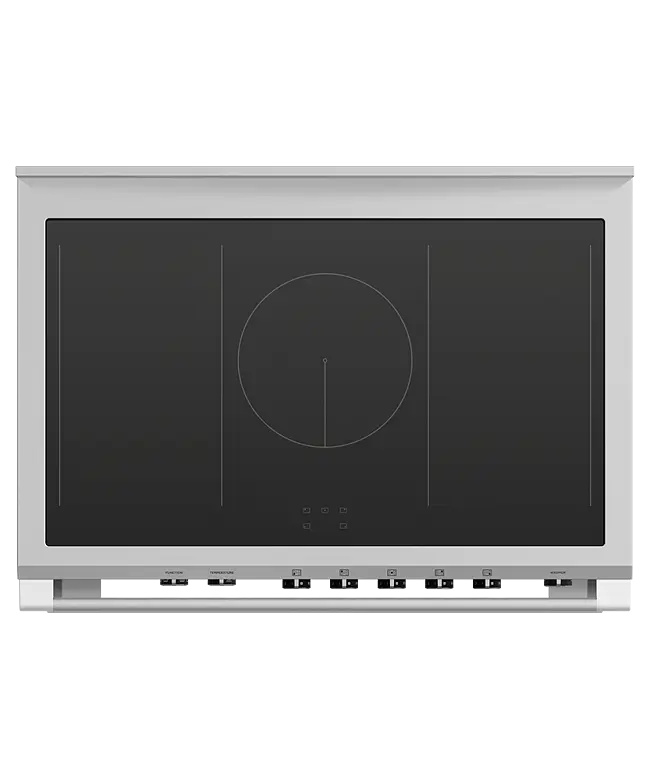 Fisher & Paykel Series 9 OR90SCI6B1 900mm Wide, Classic Black, Single Cavity Pyroclean Oven with Induction Hob, Full Width Warming Drawer and 2 x Fully Extending Telescopic Shelves