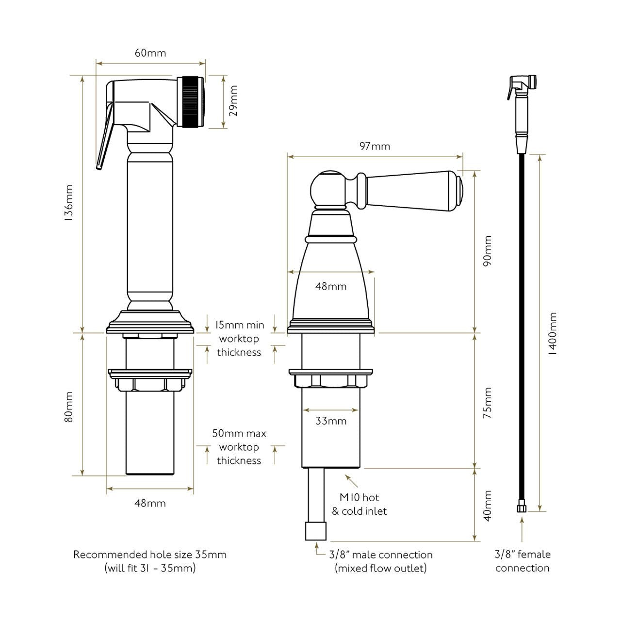 Bidbury & Co Taynton Kitchen Tap