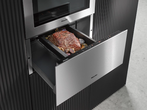 Miele 29 cm high handleless Gourmet warming drawer ESW 7120 Stainless steel/Clean Steel