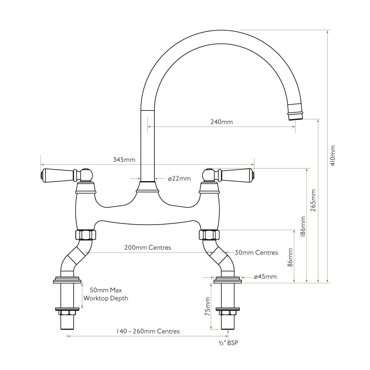 Bidbury & Co Moreton Kitchen Tap