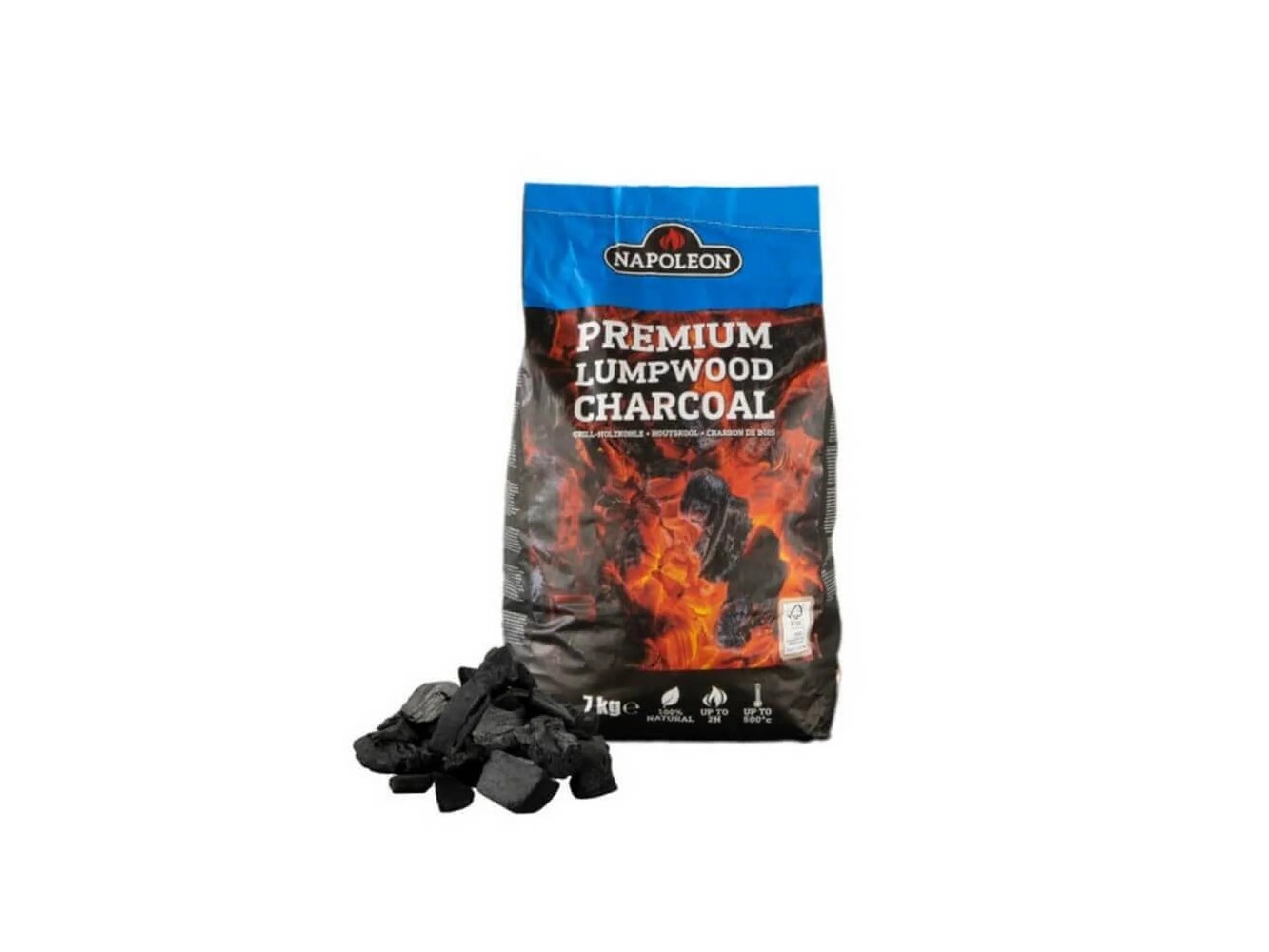 Napoleon Premium Lumpwood Charcoal | Hardwood Charcoal Blocks | Hot & Clean Burning | Burns up to 2 Hours