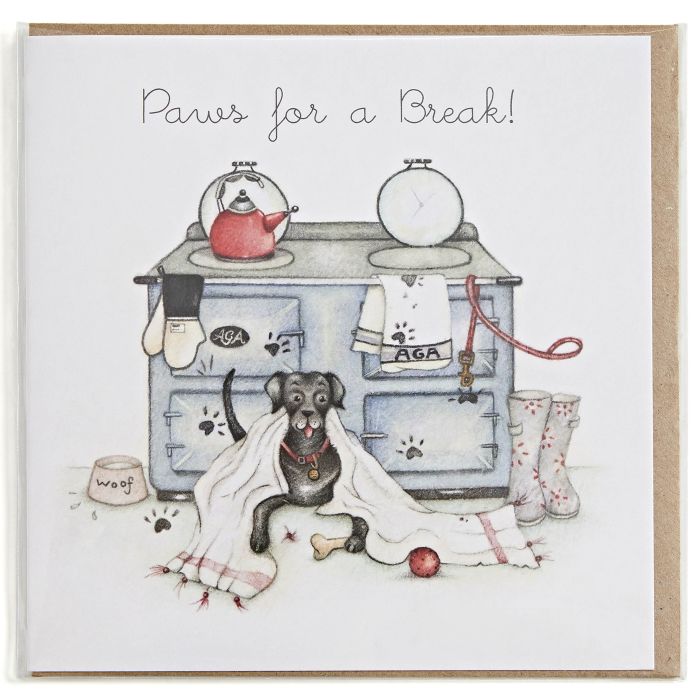 Paws for a Break Greetings Card